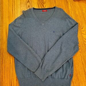 Izod Men's Charcoal V-Neck Sweater